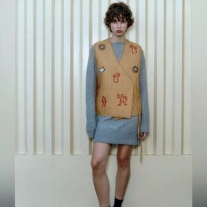 Women’s Zara Quilted Vest, Sz M, Southwestern, Tribal, Embroidered, Western,NWOT